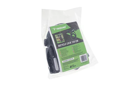 Acél kerékzár 150 cm, 12 mm vastag kötél