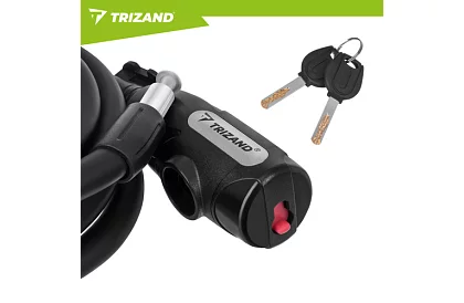 Acél kerékzár 150 cm, 12 mm vastag kötél