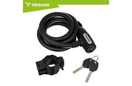 Acél kerékzár 150 cm, 12 mm vastag kötél