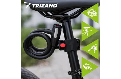 Acél kerékzár 150 cm, 12 mm vastag kötél