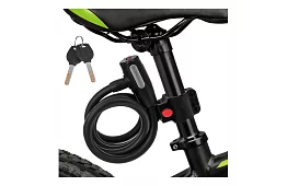 Acél kerékzár 150 cm, 12 mm vastag kötél