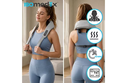 Vezeték nélküli nyakmasszírozó készülék fűtéssel - Shiatsu 22,2 W