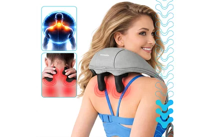 Vezeték nélküli nyakmasszírozó készülék fűtéssel - Shiatsu 22,2 W