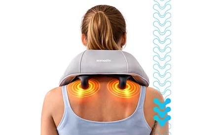 Vezeték nélküli nyakmasszírozó készülék fűtéssel - Shiatsu 22,2 W