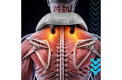 Vezeték nélküli nyakmasszírozó készülék fűtéssel - Shiatsu 22,2 W