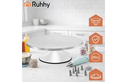 Forgatható fém állvány - tortatál 30 cm