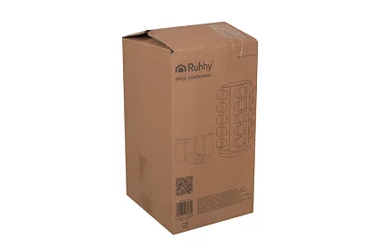 Forgatható fűszertartó állvány + 20 darabos fűszerdoboz készlet