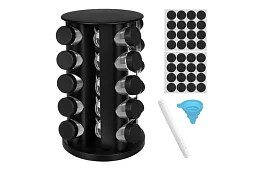 Forgatható fűszertartó állvány + 20 darabos fűszerdoboz készlet