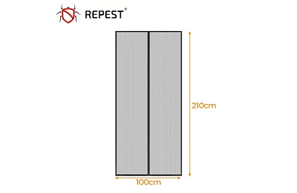 Magnetikus háló ajtóra 100 x 210 cm - fekete szúnyogháló ajtóra