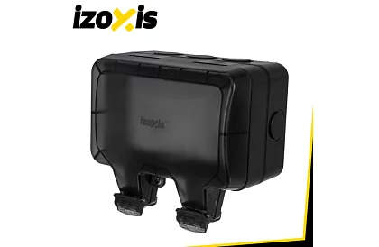 Vízálló kültéri dupla aljzat fedéllel - IP66, 230V, 16A