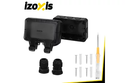 Vízálló kültéri dupla aljzat fedéllel - IP66, 230V, 16A