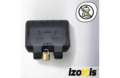 Vízálló kültéri dupla aljzat fedéllel - IP66, 230V, 16A