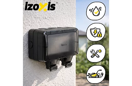 Vízálló kültéri dupla aljzat fedéllel - IP66, 230V, 16A