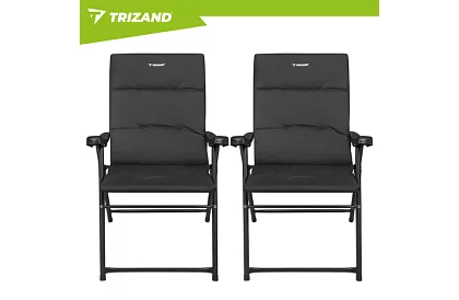Összecsukható kemping szék karfával -  2 darab