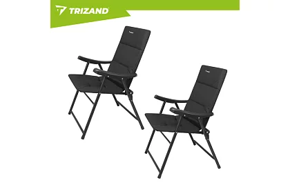 Összecsukható kemping szék karfával -  2 darab