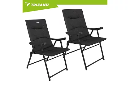 Összecsukható kemping szék karfával -  2 darab