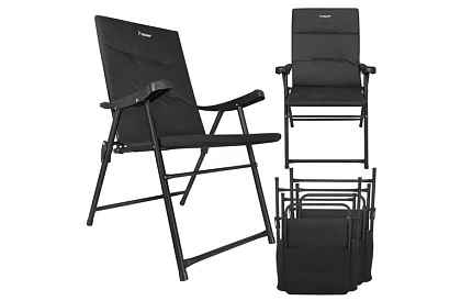 Összecsukható kemping szék karfával -  2 darab