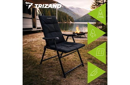 Összecsukható kemping szék karfával -  2 darab