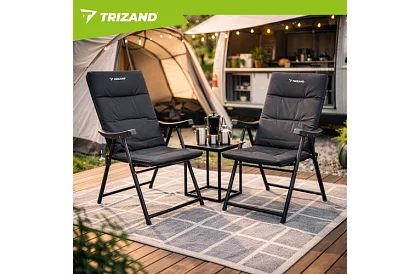 Összecsukható kemping szék karfával -  2 darab