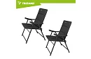 Összecsukható kemping szék karfával -  2 darab