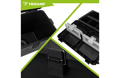 Horgász doboz 2 az 1-ben – 38 × 34 × 21 cm szervező és szék