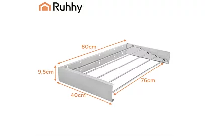 Fali függőleges ruhaszárító 80 cm