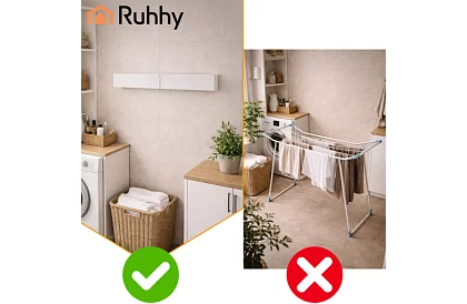 Fali függőleges ruhaszárító 80 cm