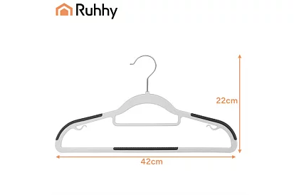 Csúszásgátló szürke ruhafogók 20 db