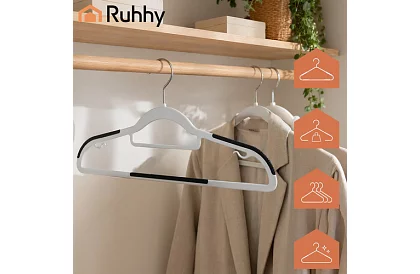 Csúszásgátló szürke ruhafogók 20 db