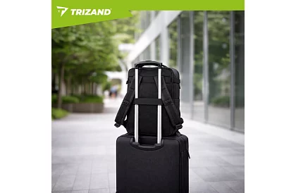 Utazási kézipoggyász 40 × 20 × 25 cm – fekete hátizsák USB-vel