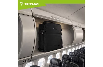 Utazási kézipoggyász 40 × 20 × 25 cm – fekete hátizsák USB-vel