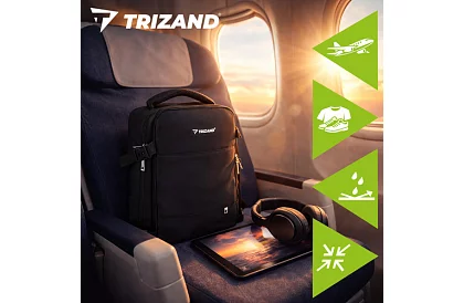 Utazási kézipoggyász 40 × 20 × 25 cm – fekete hátizsák USB-vel