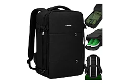 Utazási kézipoggyász 40 × 20 × 25 cm – fekete hátizsák USB-vel