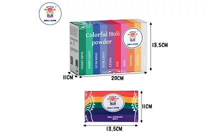 Színes porok készlete Holi Powder 10×100 g