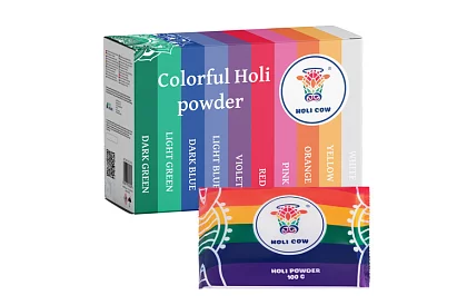 Színes porok készlete Holi Powder 10×100 g