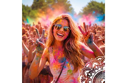 Színes porok készlete Holi Powder 10×100 g