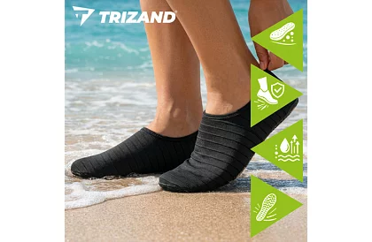 Vízbe való cipők – csúszásgátló, gyorsan száradó – fekete, 39-es méret