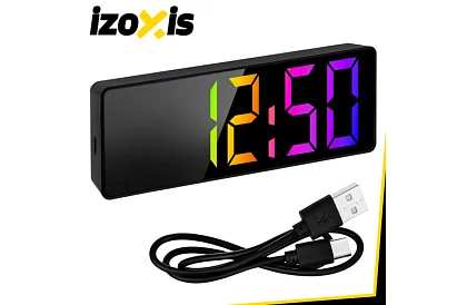 LED színes ébresztőóra – órák kijelzővel és hőmérővel