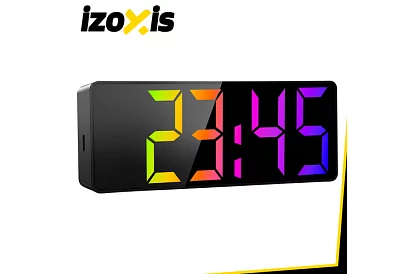 LED színes ébresztőóra – órák kijelzővel és hőmérővel