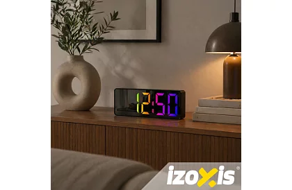 LED színes ébresztőóra – órák kijelzővel és hőmérővel