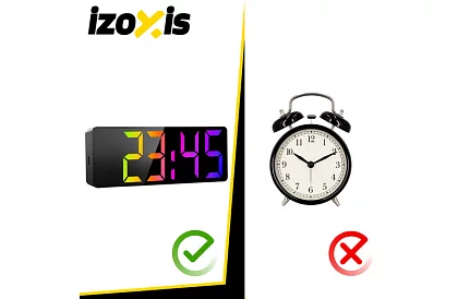 LED színes ébresztőóra – órák kijelzővel és hőmérővel