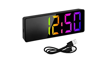 LED színes ébresztőóra – órák kijelzővel és hőmérővel