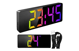 LED színes ébresztőóra – órák kijelzővel és hőmérővel