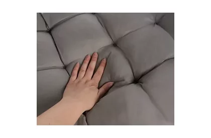 Töltött párna kerti székekhez 173 × 50 × 5 cm – szürke