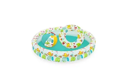 Felfújható medence 3 az 1-ben + gyűrű és labda – B51124