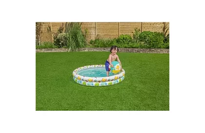 Felfújható medence 3 az 1-ben + gyűrű és labda – B51124