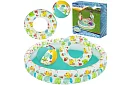 Felfújható medence 3 az 1-ben + gyűrű és labda – B51124