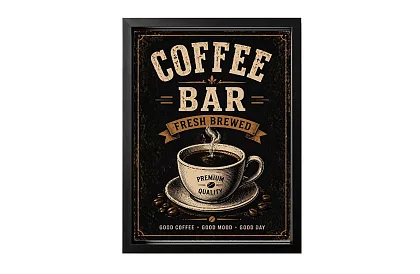 Coffee bar - kép - Retro kávézó tábla 07