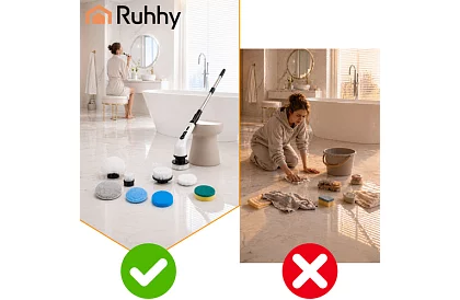 Elektrikus tisztító forgókefe - Spin Scrubber + 9 fej