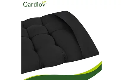 Töltött párna kerti székekhez 180 × 56 × 9 cm – fekete